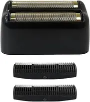 Replacement Shaver Foil Double Foil Head with 2Pcs Cutters for Babylis PRO FXRF2G - Gloss Black