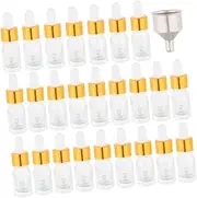 SHERCHPRY 25pcs Glass Dropper Bottles with Funnel Transparent Essential Oil Containers Lightweight Travel Bottle for DIY Oils Perfumes and More
