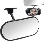 Baby Car Mirror Rear Facing - Rear View Mirror 360° Adjustable,Shatterproof Interior Monitor, Adhesive Mount for Observing Children, Windshield, Dashboard
