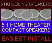 (5-PACK) HOME THEATER CEILING WALL - COMPACT SMALL 6.5" HQ 5.1 SPEAKERS (5X)