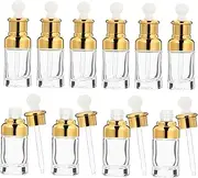 VINTORKY 10pcs Glass Essential Oil Dropper Bottle Transparent Vials for Cosmetic Liquid Reagent Containers with Precision Control for Safe and Convenient Use