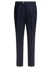 [Brunello Cucinelli] Brunello Cucinelli-Trousers Blu-Uomo 54