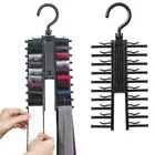 Tie Hanger Belt Hanger for Closet Belts Storage Organizer Holder 20 Hooks