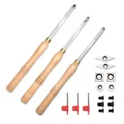 Woodturning Carbide Lathe Tools, 17” Full Size Wood Turning Tool Set of 3