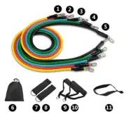 Resistance Band Set 11 Pies Pull Up Stretching Fitness Workout Muscle training