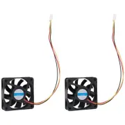 60Mm 6Cm DC 12V 3 Pin Computer Case CPU Cooler Cooling Fan Black 2 Pcs U5O43736