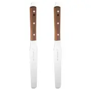 2pcs Painting Knives 7"x0.87" Round Head Straight Palette Scraper