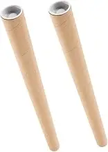 AUTSUPPL Round Mail Tube Holder for Posters Art Prints 2pcs Paper 3cm Diameter 2mm Thick for Schools and Offices