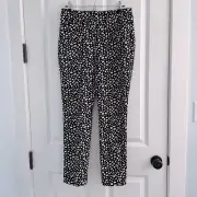 NWT Women’s Chico’s Brigitte Black and White Patterned Women's Ankle Pants