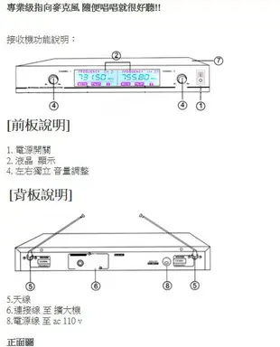 新款超高頻鋁合金無線麥克風組(同時使用二支，無效退費) 歌神KTV上課演講卡拉OK學校不干擾無雜訊 (6.3折)