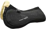 Rhinegold Luxe Lined Silicone Top Saddle Pad-Cob-Black