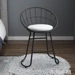 現代簡約化妝椅梳妝凳圓形網紅臥室INS北歐家用靠背美甲椅子 夏洛特居家名品