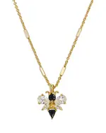 Kendra Scott Mixed Crystal Bee Pendant Necklace in 14K Gold Plated, 18
