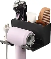 Blow Dryer Hanger - Wall Mount Hair Tool And Styling Organizer - Adhesive Hair Straighteners Curling Iron Holder For Makeup, Toiletries