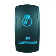 BLUE ROCKER SWITCH LASER ETCHED 20A 12V LED AIR COMPRESSOR