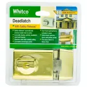 Whitco Shiny GOLD Double Cylinder Deadlatch Safety Release NEW tax Invoice