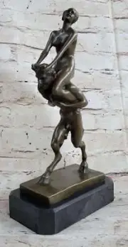 GREAT EROTIC ART NOUVEAU BRONZE FAUN SATYR AUSTRIAN VIENNA BERGMAN SCULPTURE ART