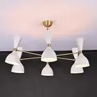 Modern Stilnovo Style 6 Arms 12 Lights Diablo Ceiling Chandelier Light White