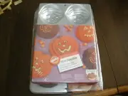 NEW Wilton Jack O-lantern Cookie Treat Pan & Mini Pumpkin Pan Set