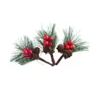 Plant Branch Christmas Wreath Decor Artificial Pine Pick Fake Berries Ornaments