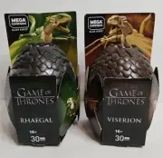 Mega Construx Game Of Thrones Eggs RHAEGAL VISERION Set of 2 New Black Series