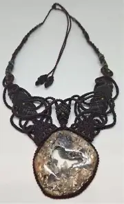 Geode Choker Necklace, Adjustable, Handmade in Mexico, Tribal, Ethnic design