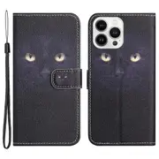 For iPhone 15 Pro PU Leather Flip Folio Case 3D Pattern Printing Wallet Stand Phone Cover