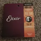 Elixir 16027 Nanoweb Acoustic Guitar Strings Custom Light 11-52