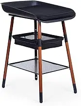 Childhome BVBA CHTEVONBL Expandable Changing Table 4 Height Easy Move Wheels Brake System Heavy Duty Storage Basket Includes Cushion Evolux Black