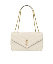 loulou medium in matelassé lambskin One size retro white