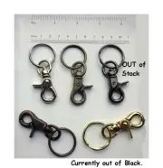 20 Heavy Duty Lobster Scissor Clasp Claw w/ Key Split Ring ~ Mix from 4 Colors