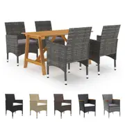 Garden Dining Set 5 Piece Patio Garden Table and Chair Multi Colours vidaXL