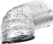 HOMSFOU Flexible Aluminum Foil Ducting Hose for Ventilation Lightweight and Versatile Chimney Flue for Gas Piping Camping Rv Use Easy Installation and Practical Design