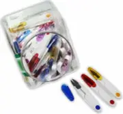 Display Jar Of Multicolored Fishing Or Thread Nipping Scissors (60 pc) (Pack of: