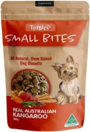 Tidbits Naturals Small Bites 180G - Peanut Butter Flavoured Dog Treats - Wholeso