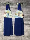 Hanging Fingertip Towel Seashore Girl Holding Doll Boy Holding a Sailboat Dogs