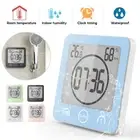Digital Shower Bathroom Timer Clock LCD Touch Screen Countdown Thermometer IP24