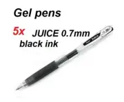 PILOT Juice 0.7mm Retractable gel ink pen - 5x BLACK