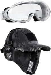 Survival Game Mask Goggles Hat Non-Freon Gun Power 300G Used, Tokyo Marui