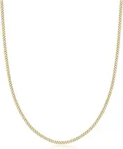 Womens Gold Chain Necklace | Barzel 18K Gold Plated Curb / Cuban Link Gold Chain Necklace 2MM, 3MM, 4MM, 5MM For Women or Men - Made In Brazil