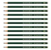 Faber-Castell pencils, Castell 9000 graphite pencils, 8B Pre-sharpened Black