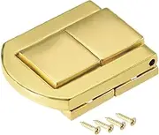 uxcell Toggle Catch Lock, 31mm Retro Decorative Gold Tone Hasp with Screws for Suitcase Chest Trunk Latch Clasp, Pack of 4