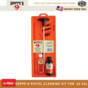 Hoppe's Rifle Cleaning Kit With Rod Brushes Oil Solvent For Pistol .22 Caliber