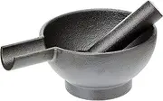Robert Welch Cast Iron Pestle and Mortar, 14 x 10.5 x 5.5 cm, Black