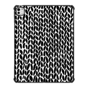 iPad Pro 13-inch (M4) iPad Impact Case Hand Knit Black On White