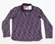 $205 New Robert Graham Quarter Zip Pullover WATERFORD Berry Men MEDIUM M Purple