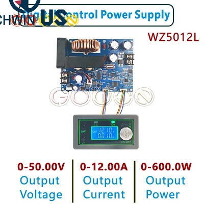 600W/1000W Programmable CNC Adjustable Step-down Power Supply Module LCD Display
