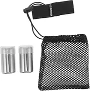 BESPORTBLE Mini Seasoning Jars for Outdoor Activities Leakproof Stainless Steel Spice Storage Case Portable BBQ Picnic Containers Set of 2