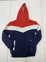 Swisswell Boys Red Blue Pullover Fleece Lined Hoodie Size 14