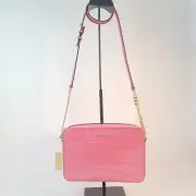 NWT Michael Kors Jet Set Medium Leather Crocodile Embossment Crossbody Bag Pink